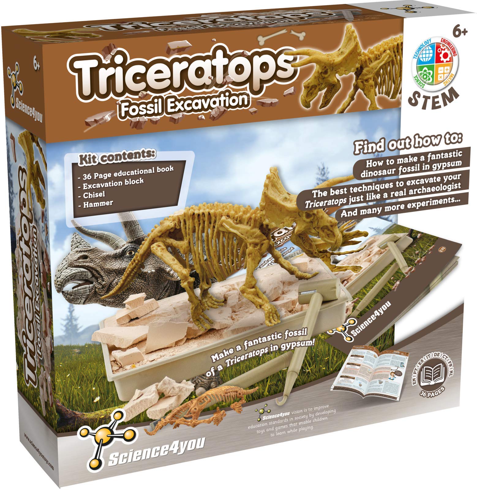 Science4you Triceratops gift pack ideal for STEM gifting