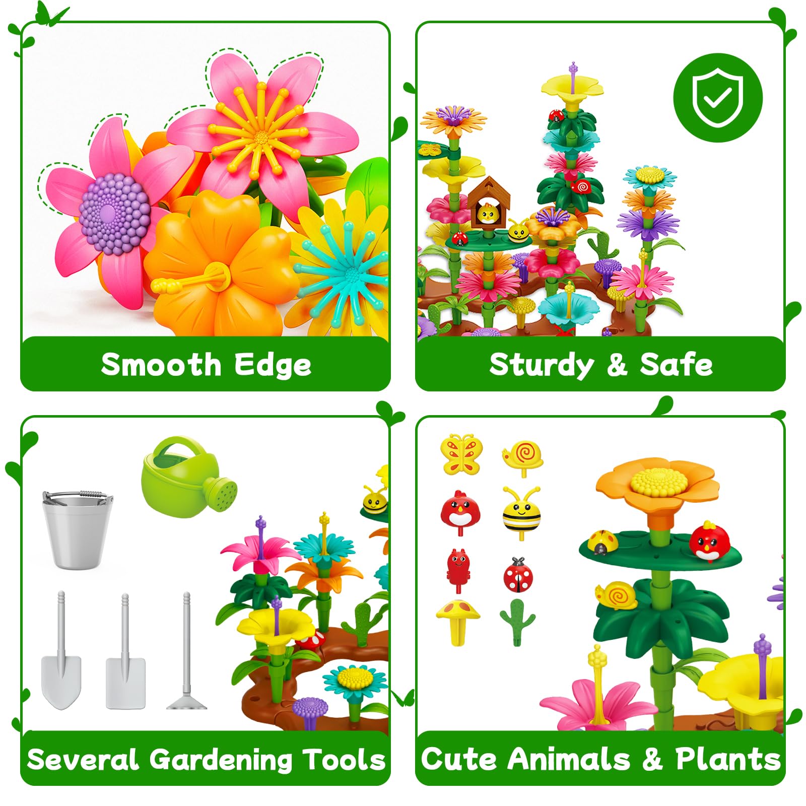Scientoy butterflies, insects, and mushrooms add lively details for stories.