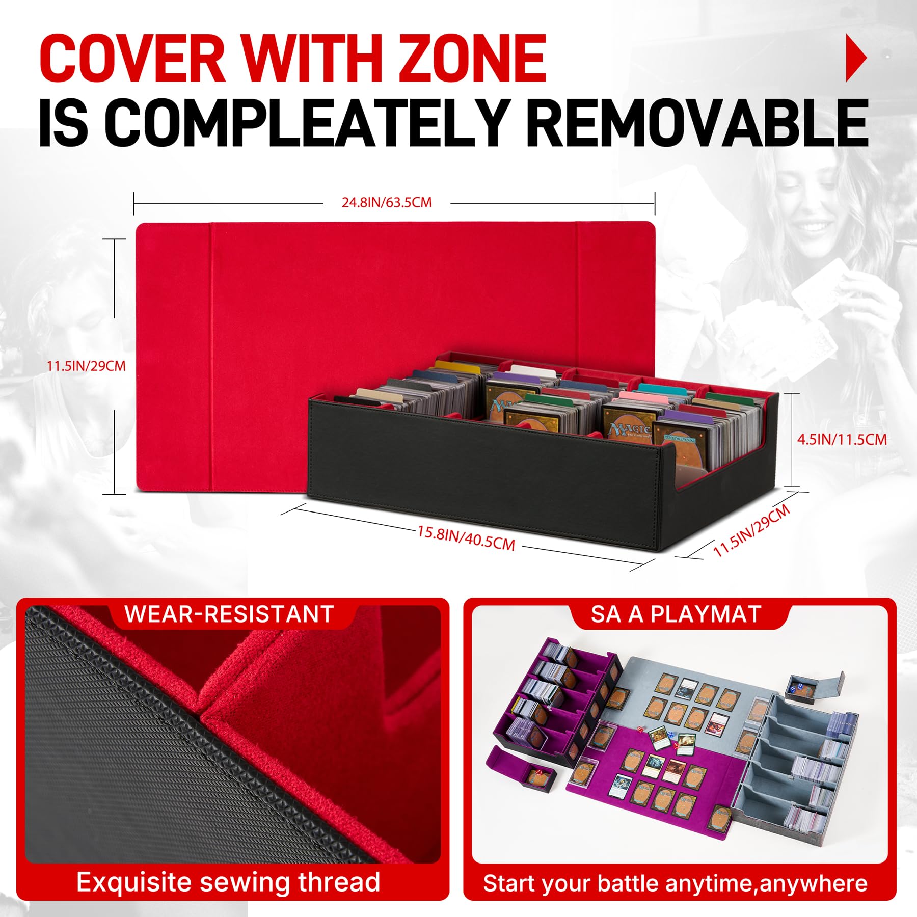 Scimi 3900+ Card Vault leather exterior with magnetic closure protects high-value collections.