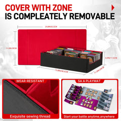 Scimi 3900+ Card Vault leather exterior with magnetic closure protects high-value collections.