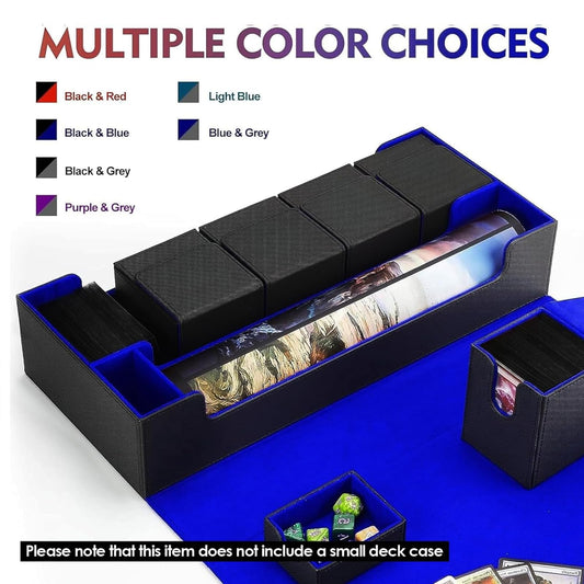 Scimi storage case interior compartments organize 800+ sleeved cards neatly.