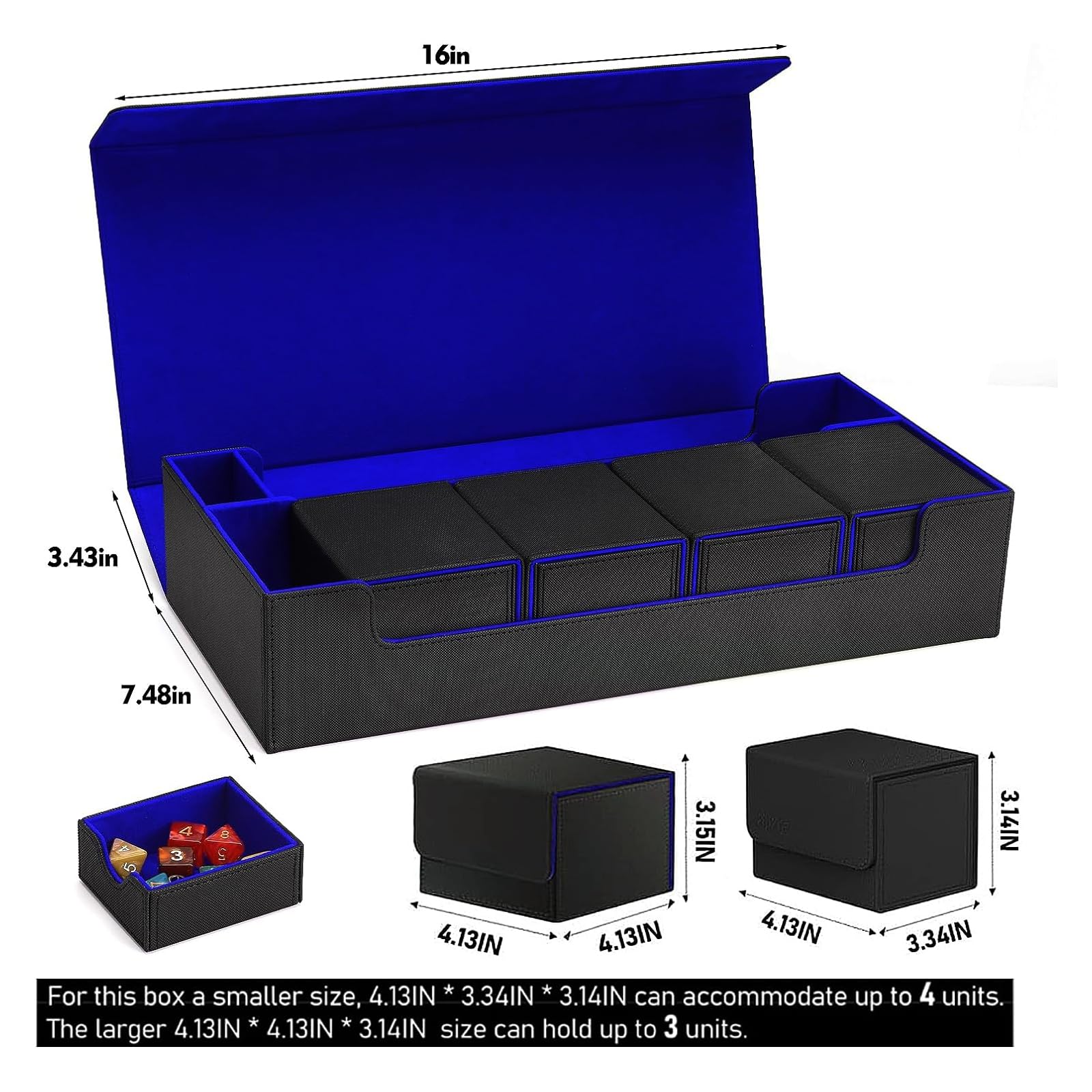 Scimi storage case magnetic closure keeps lid secure during transport.