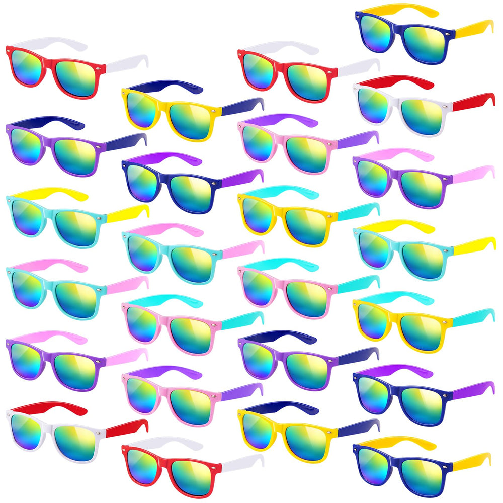 SCIONE 24-pack kids sunglasses in varied colors for party favors