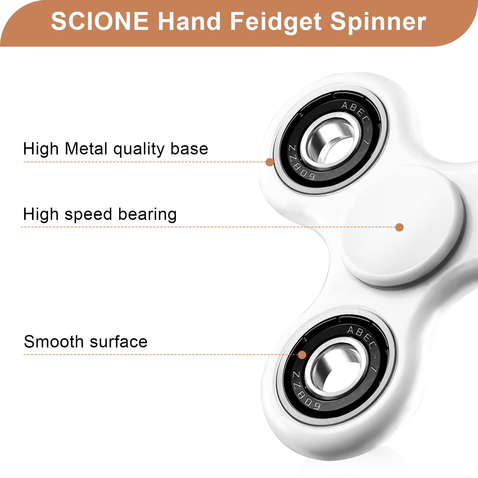 SCIONE spinner with four bearings enables smooth rotation.