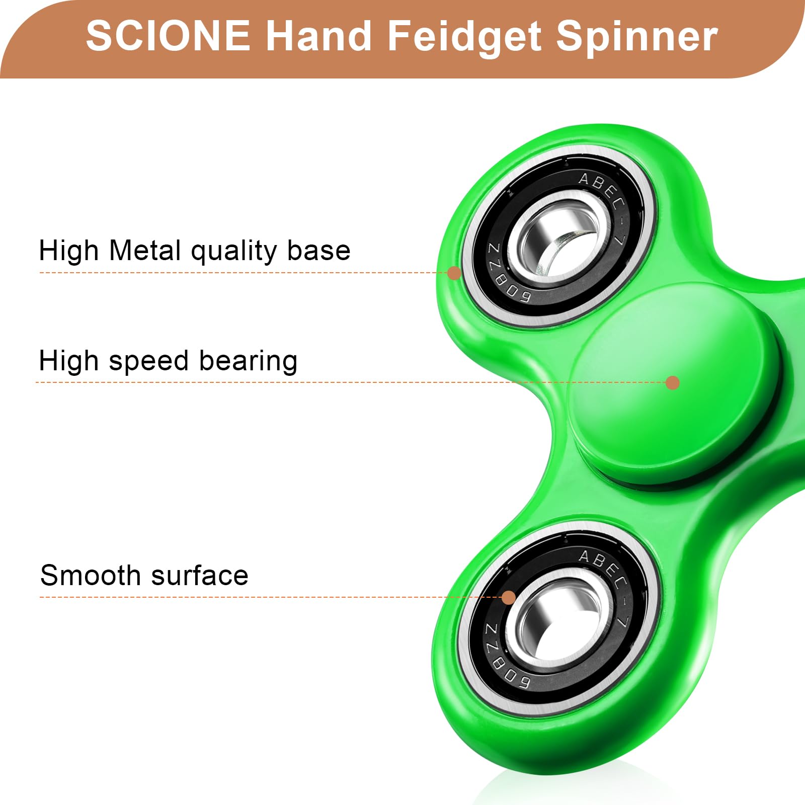SCIONE fidget spinner long-spin capability supports calm focus