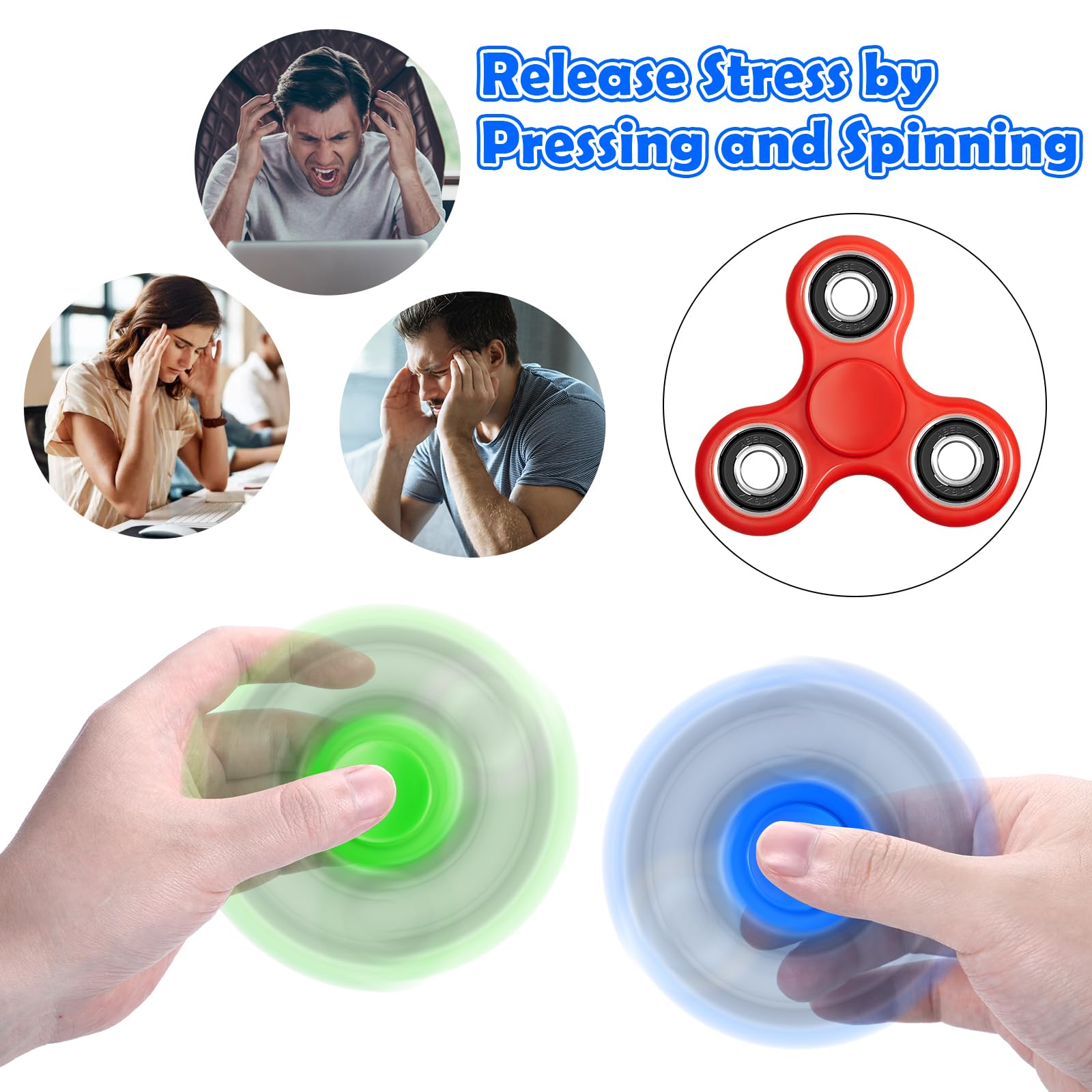 SCIONE fidget spinner removable bearings feature for upgrades and customization