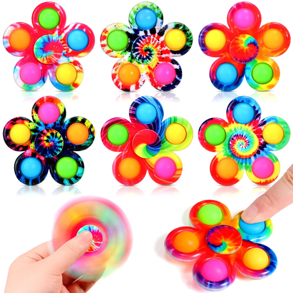 SCIONE fidget spinners six-pack in gift box for classroom prizes and gifts