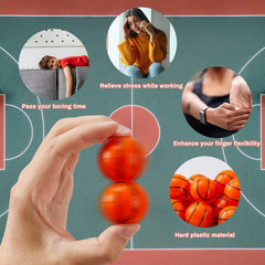 SCIONE hard plastic mini basketball spinner, durable and kid-friendly