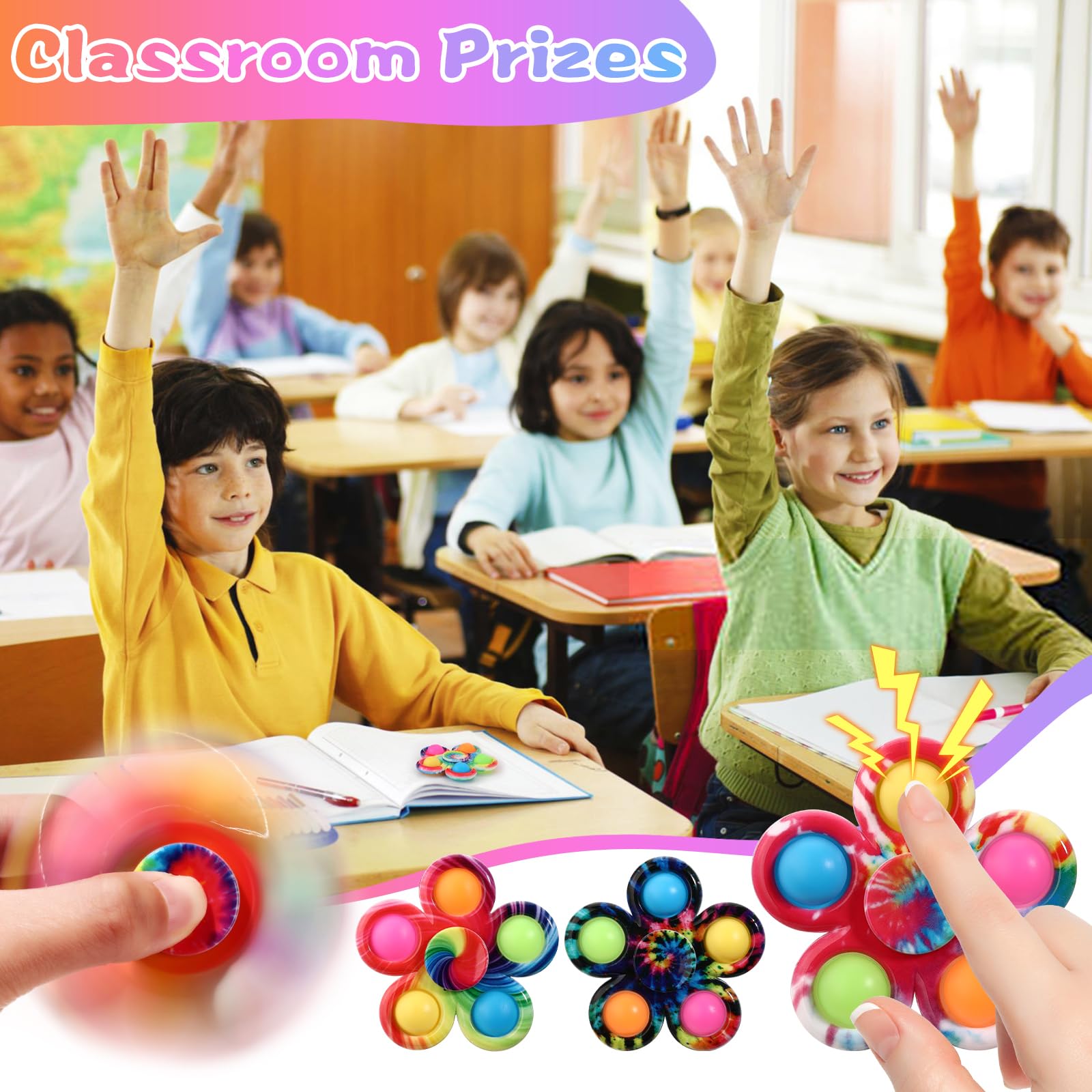 SCIONE fidget spinners made from ABS for durable, kid-friendly calming play