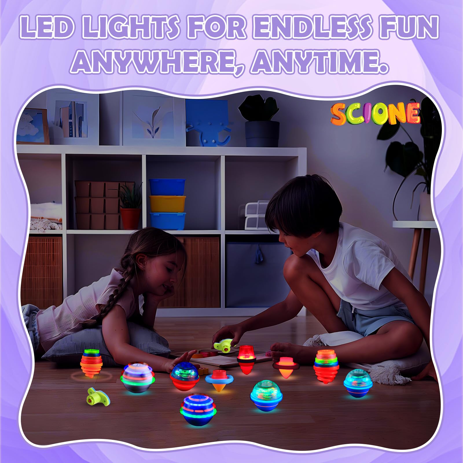 SCIONE color-ball spinning top RGB LEDs inspire amusement and dexterity