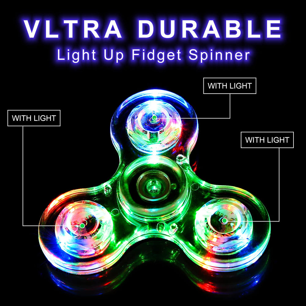 SCIONE LED fidget spinner glows in the dark to aid focus.
