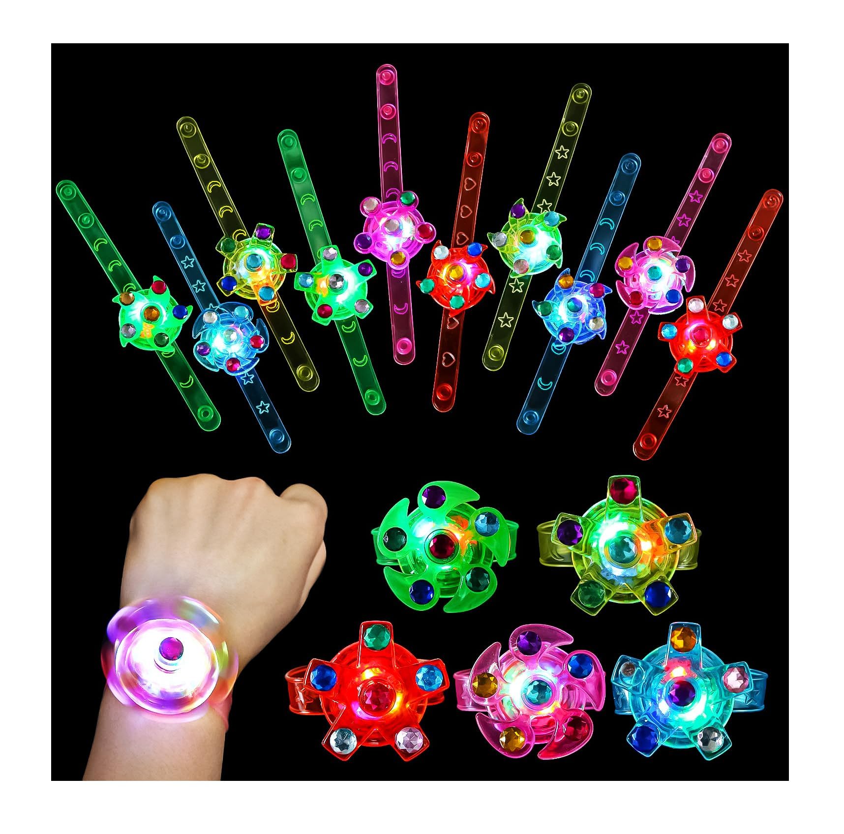 SCIONE LED spinner bracelet pack for parties