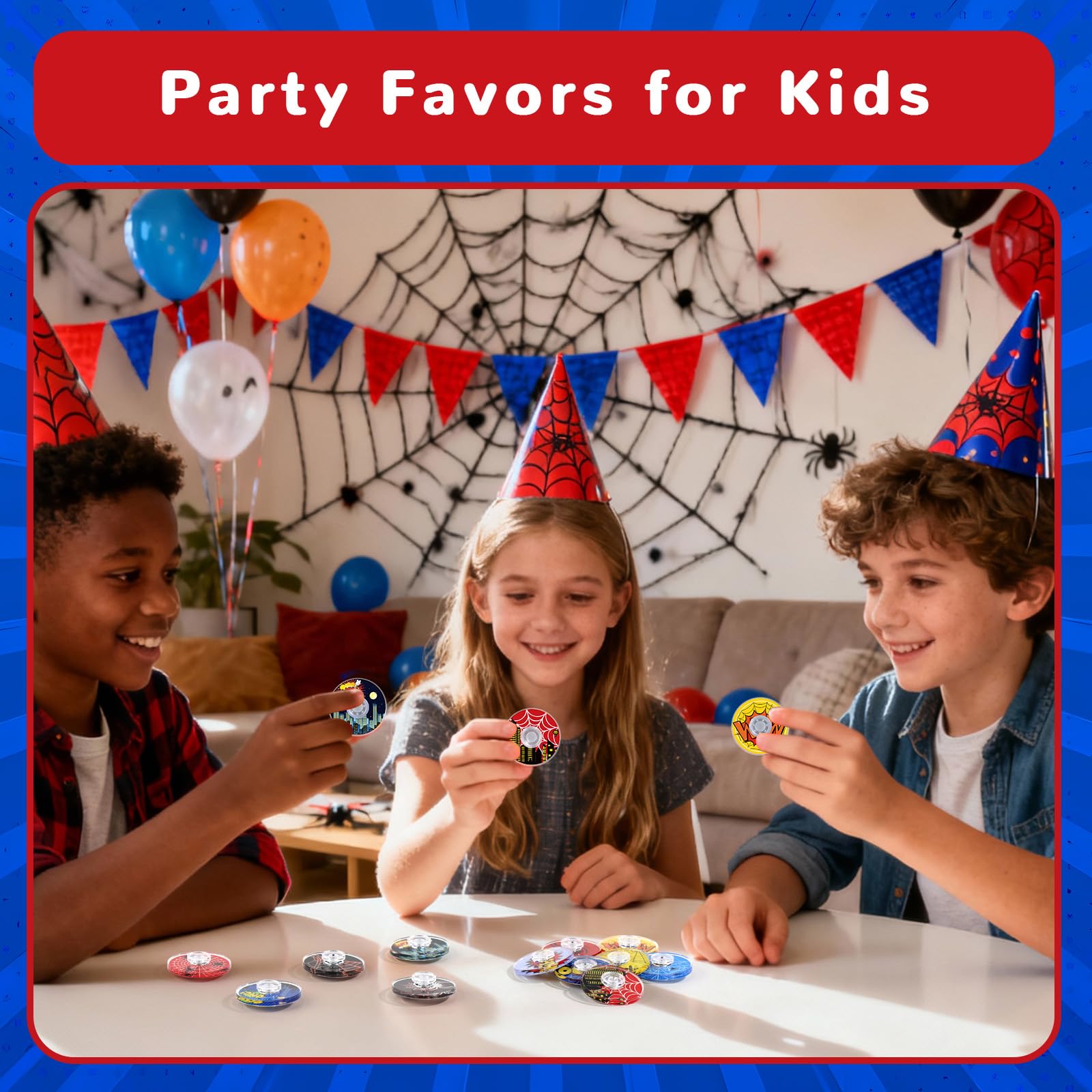 SCIONE spider theme spinner in multicolor design for classroom rewards and fun.