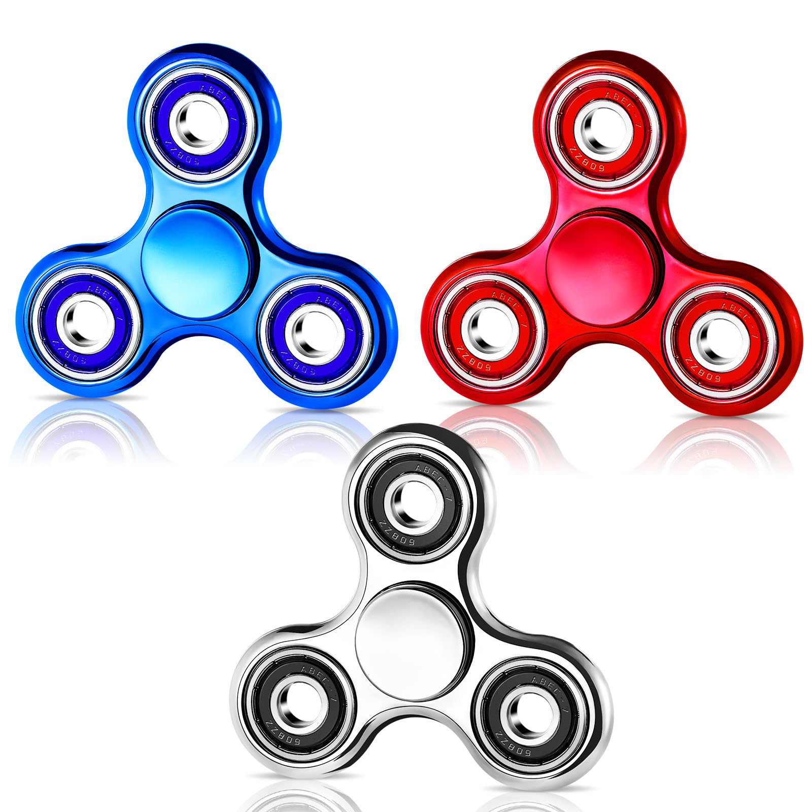 SCIONE Valentines 3-pack fidget spinners in gift-ready packaging for kids
