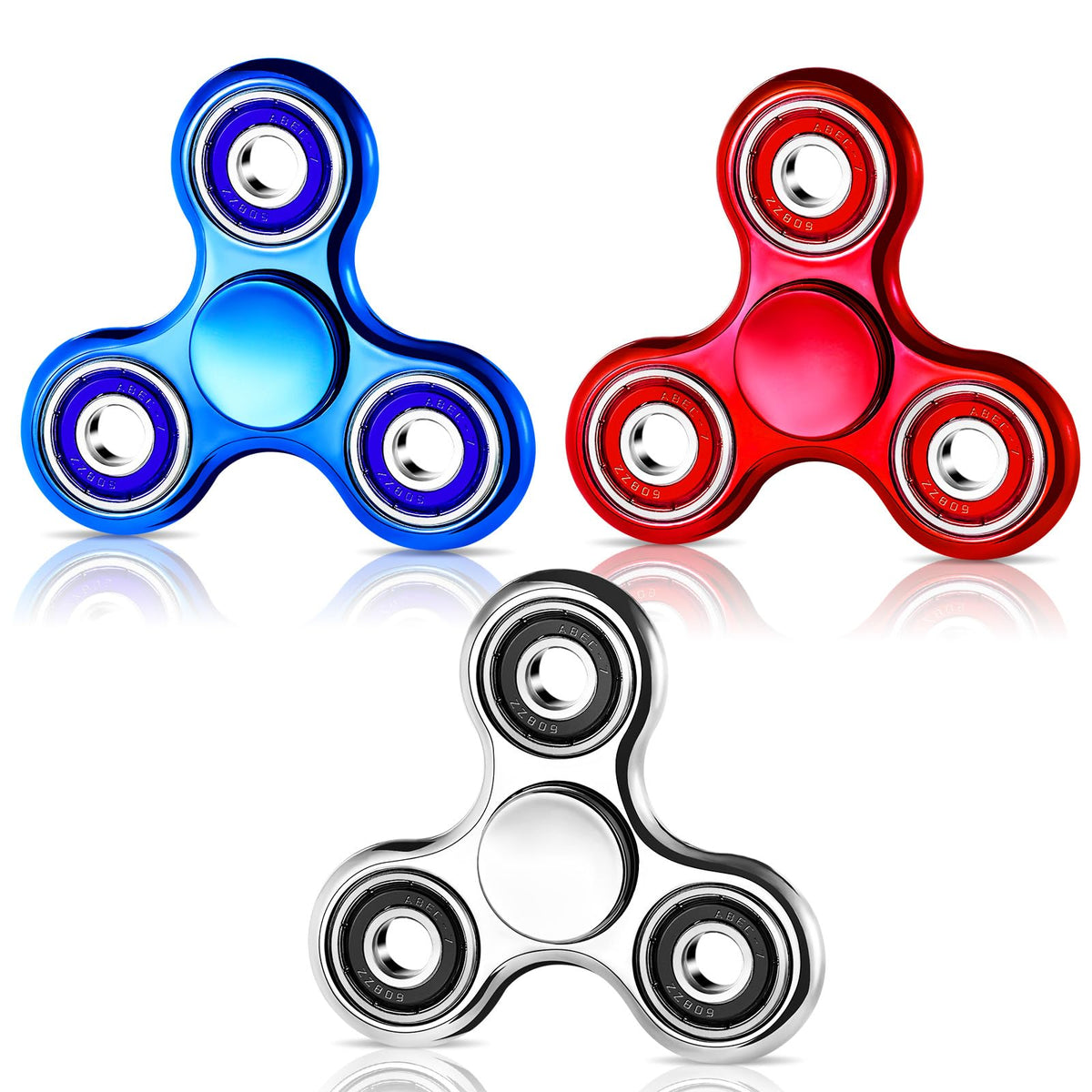 SCIONE Valentines 3-pack fidget spinners in gift-ready packaging for kids
