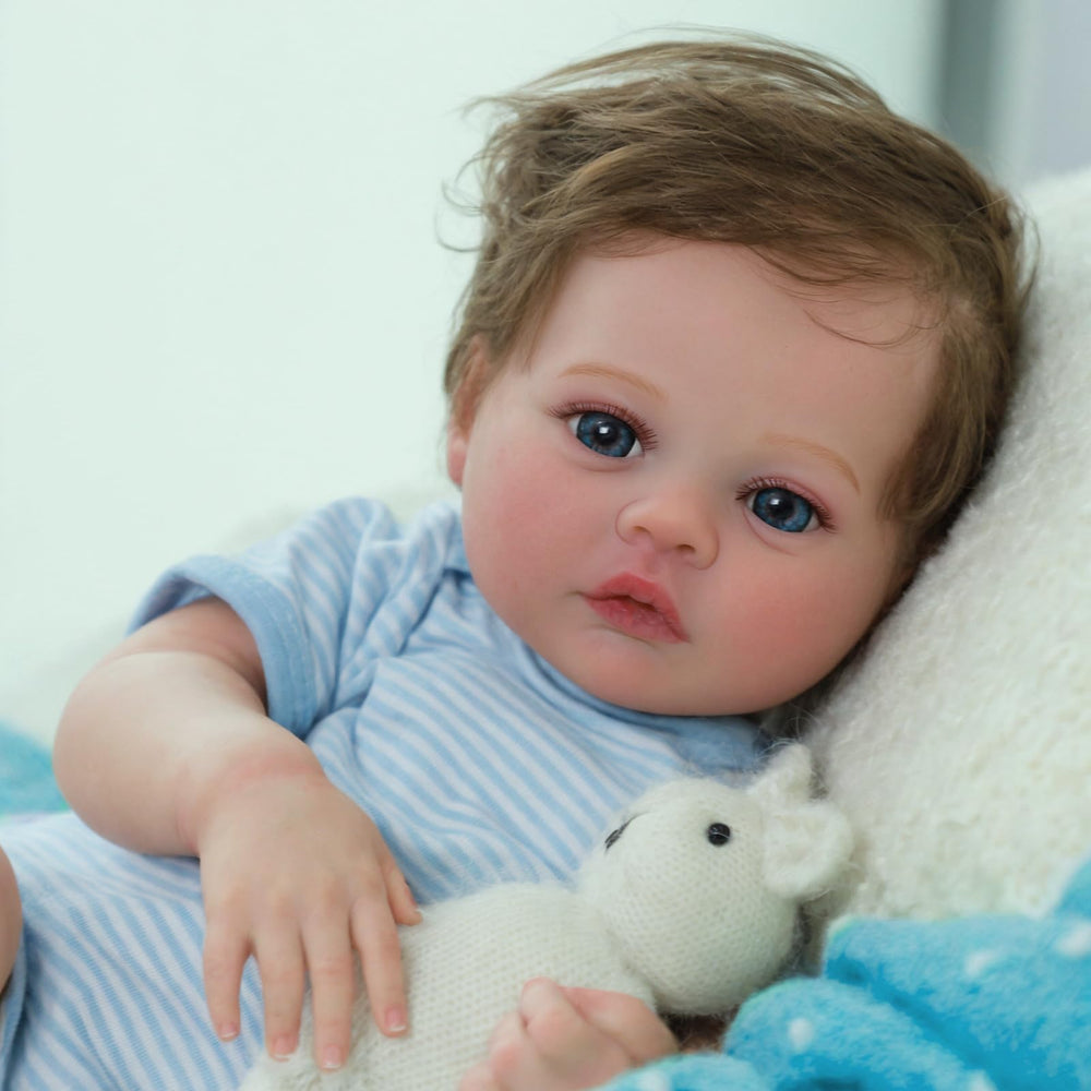 SCOM 18-inch reborn baby doll birth certificate included for memorable gifting