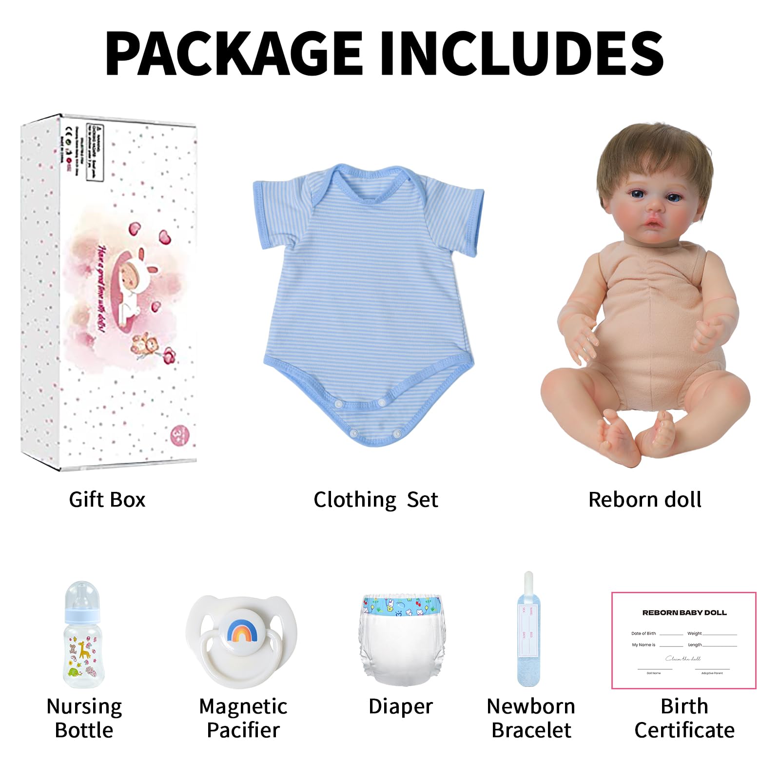 SCOM 18-inch reborn doll in hug-ready pose for easy handling by kids