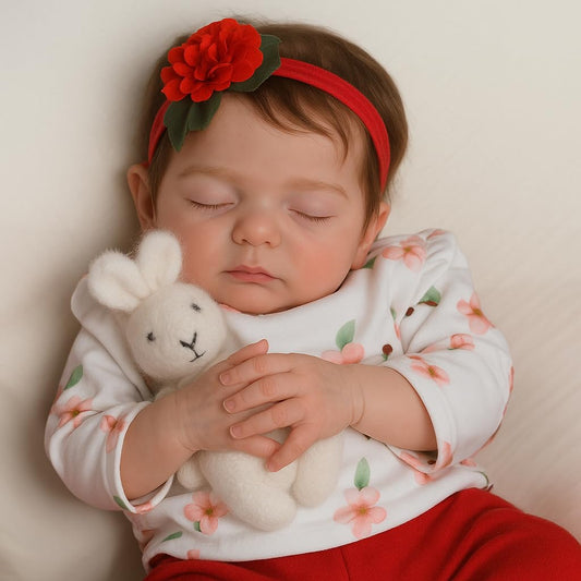 SCOM Sara doll with soft cloth body perfect for cuddling and nurturing play