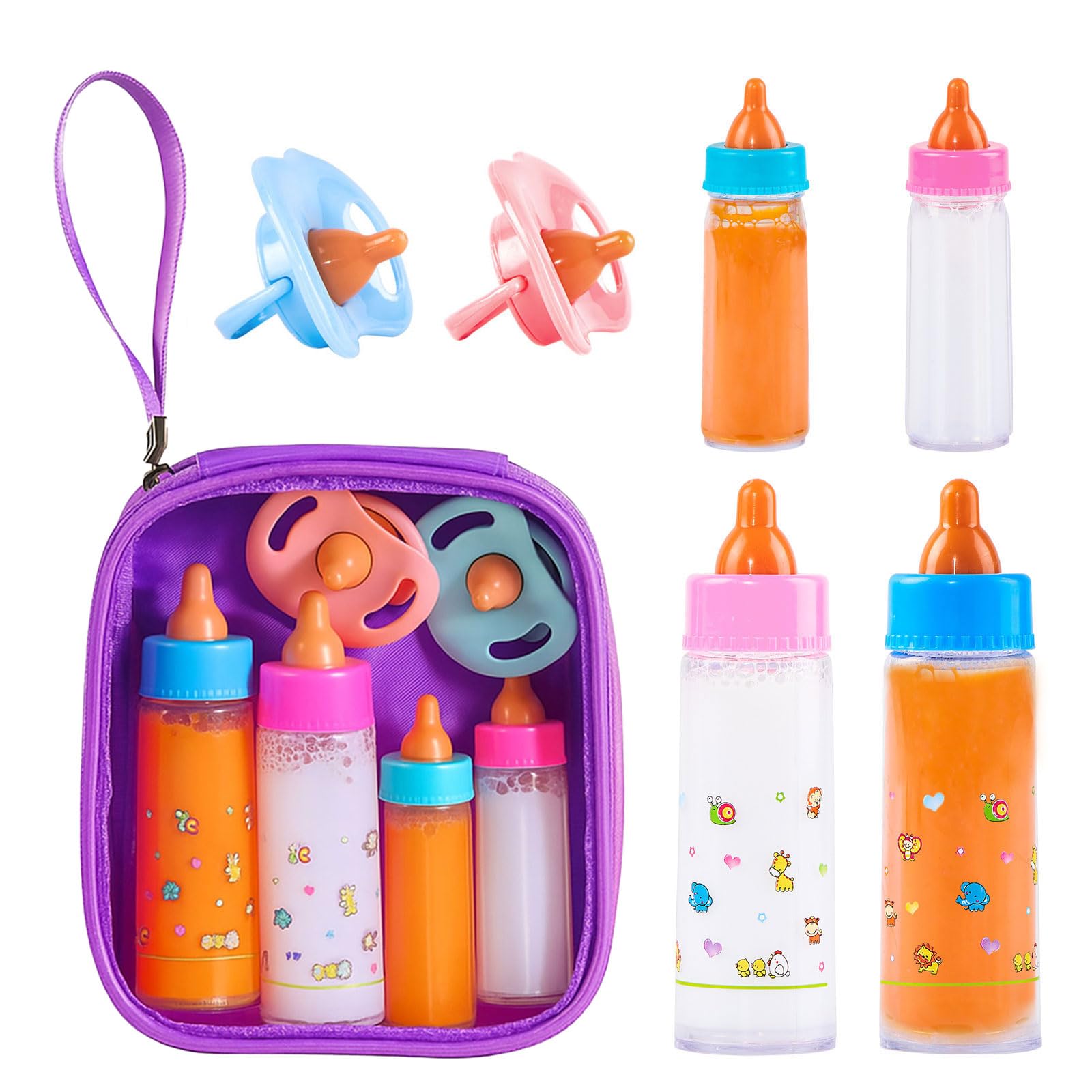 SCOM baby doll bottle large milk for realistic pretend feeding.