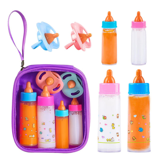SCOM baby doll bottle large milk for realistic pretend feeding.