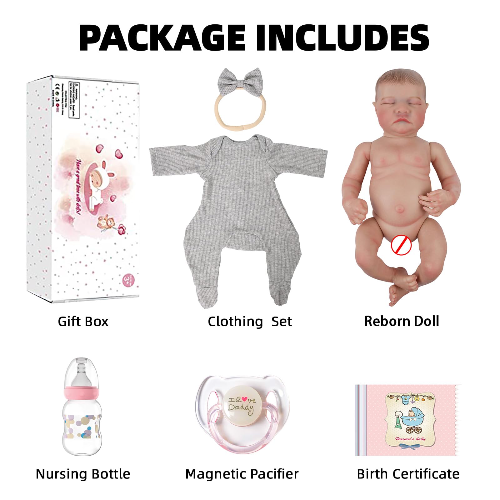 SCOM Gift box included with pacifier bottle and birth certificate