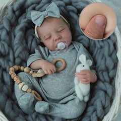 SCOM Realistic Reborn Baby Doll 18in face details for lifelike playtime