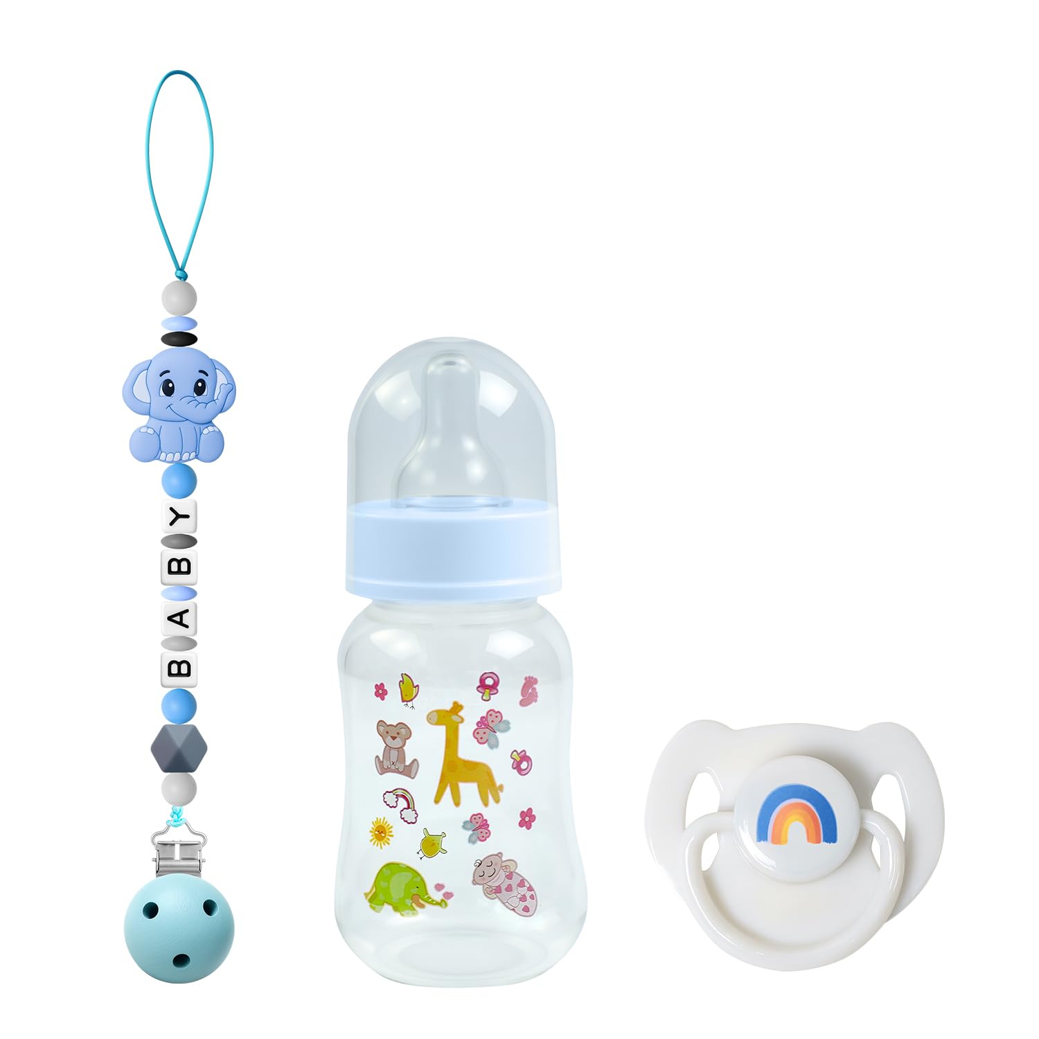SCOM reborn bottle blue for realistic doll feeding play and easy handling