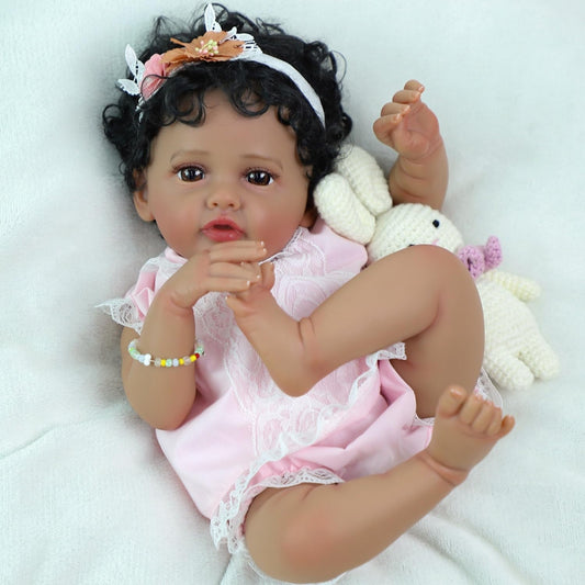 SCOM Reborn Black Girl with curly hair for imaginative stories