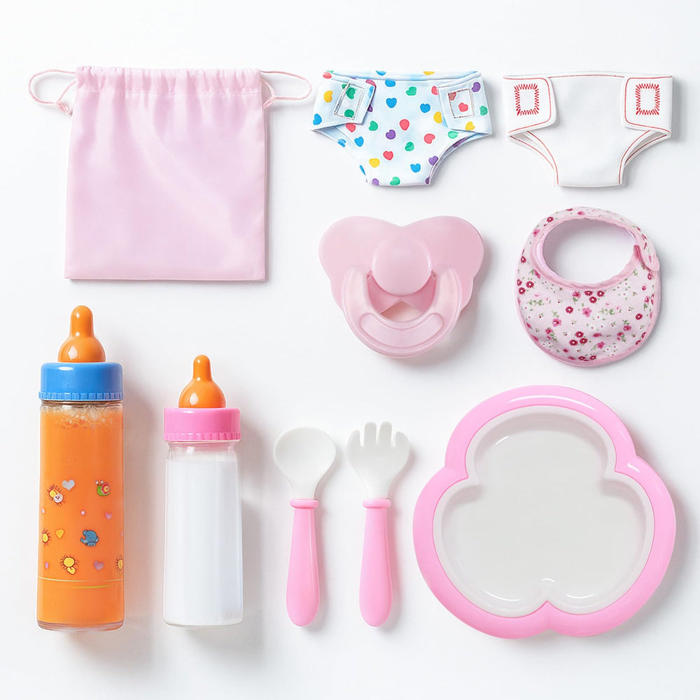 SCOM Reborn bottle set with 2 magic bottles for realistic pretend feeding