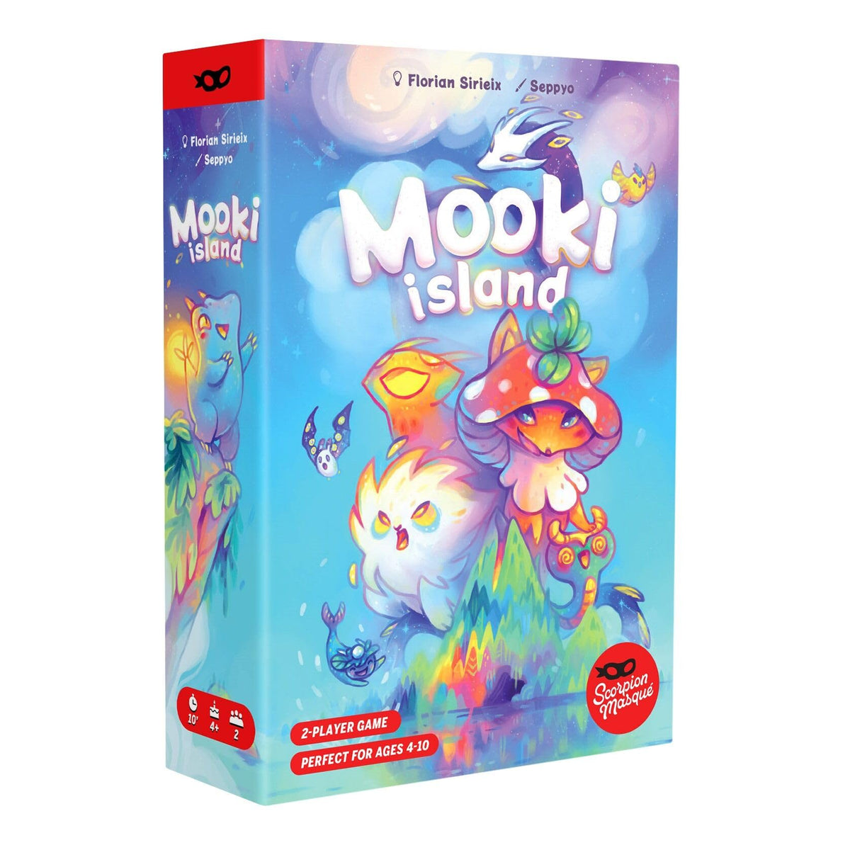 Scorpion Masqué Mooki Island box front offers quick family play.