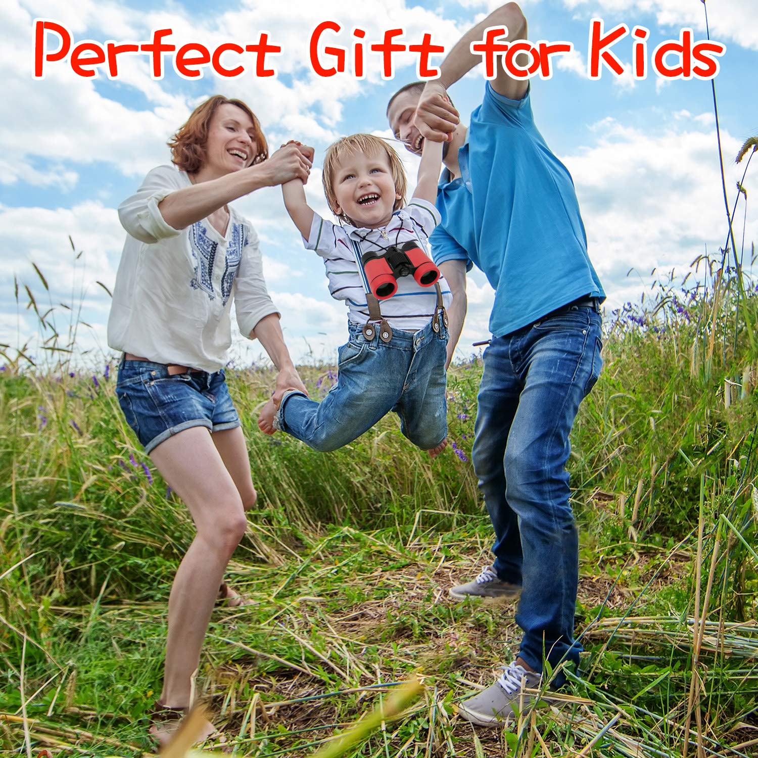 Scotamalone kids binoculars durable rubber body for kid-friendly grip.
