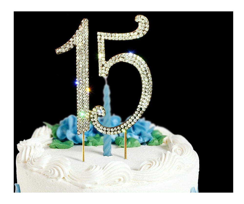 Scotamalone15 cake topper with bling rhinestones adds festive sparkle to any cake.