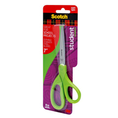 Scotch Student Scissors 7-Inch green handle ideal for color coded art projects.