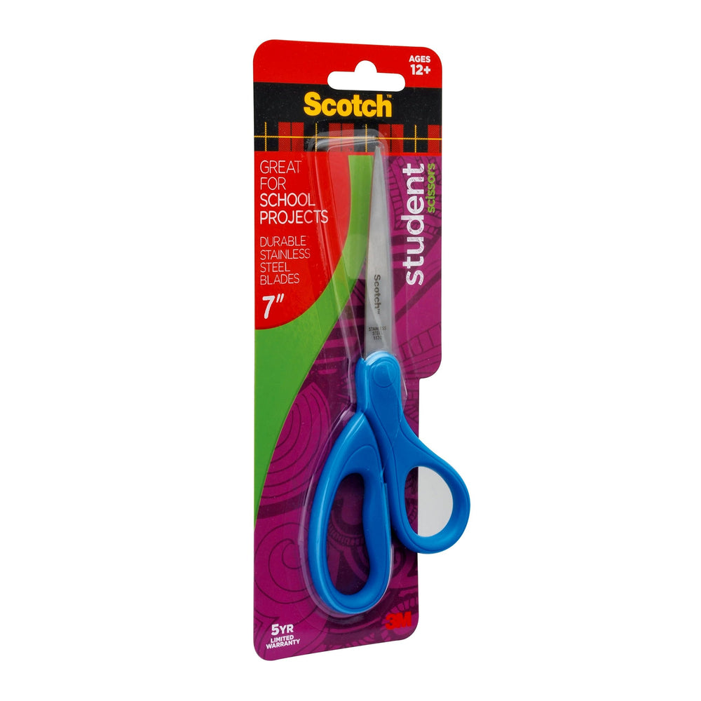 Scotch Student Scissors 7-Inch pack provides reliable classroom cutting tool.