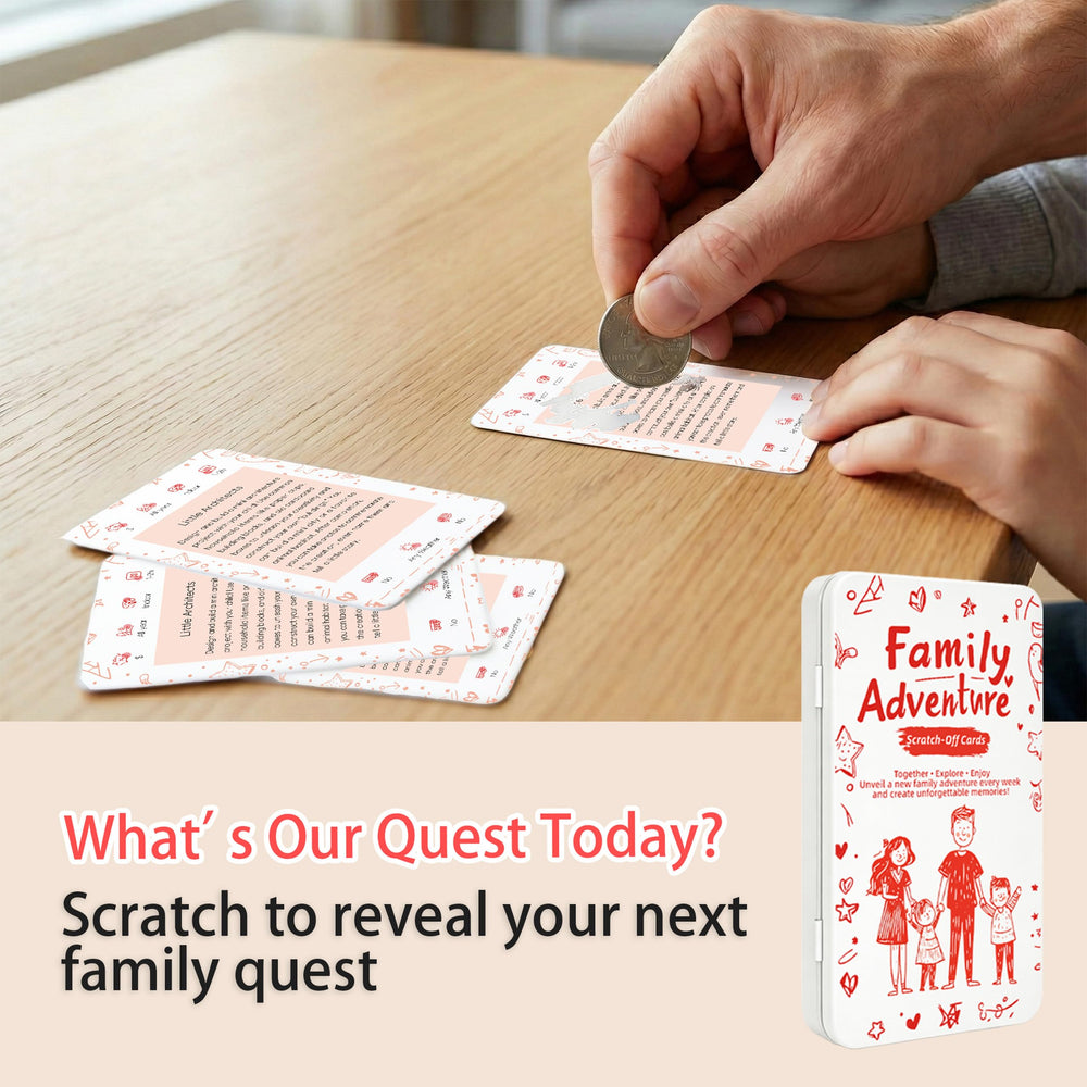 Scratch Quest scratch-off challenges reveal mini-missions that spark conversation