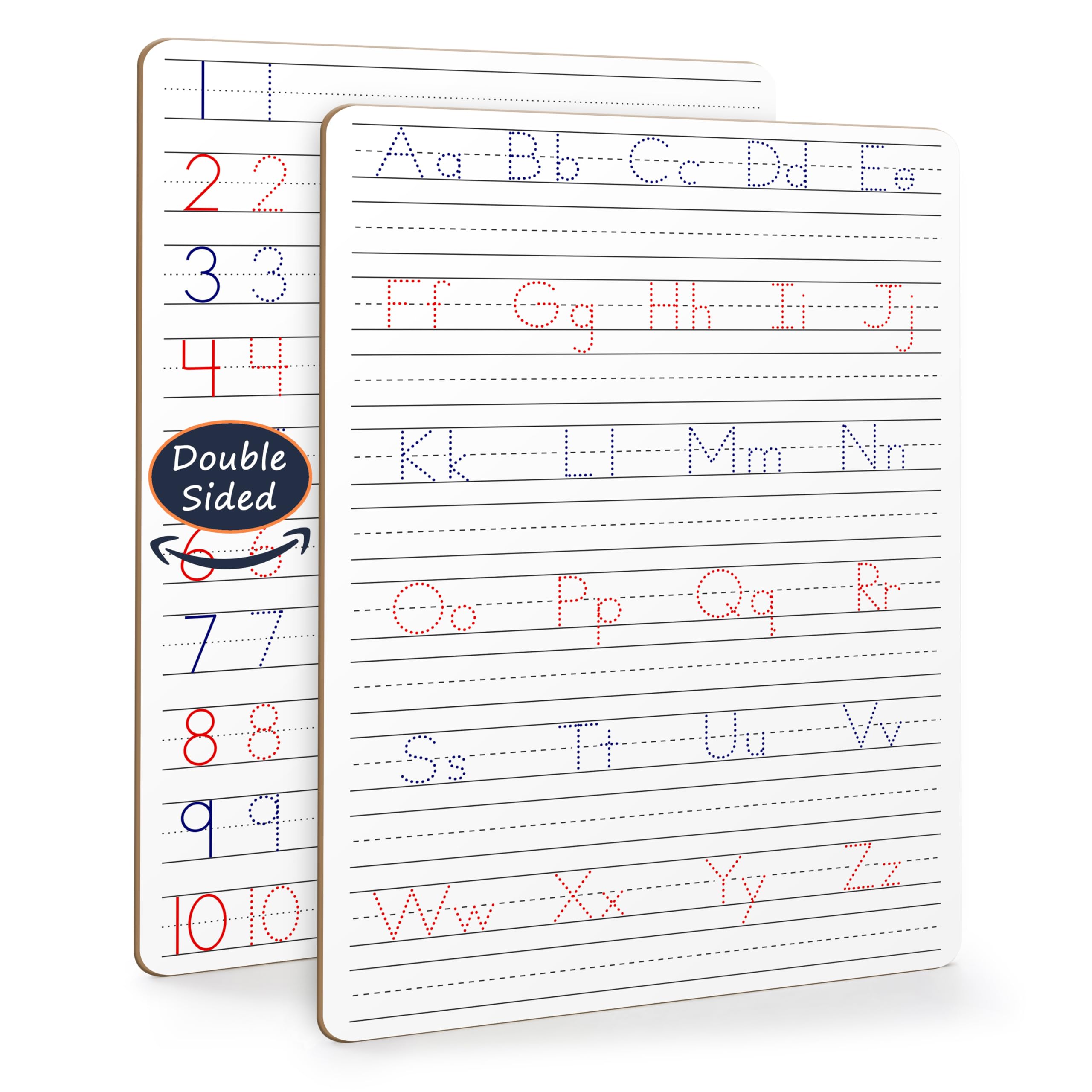 Scribbledo dry erase board front view showing alphabet tracing for kids' handwriting practice