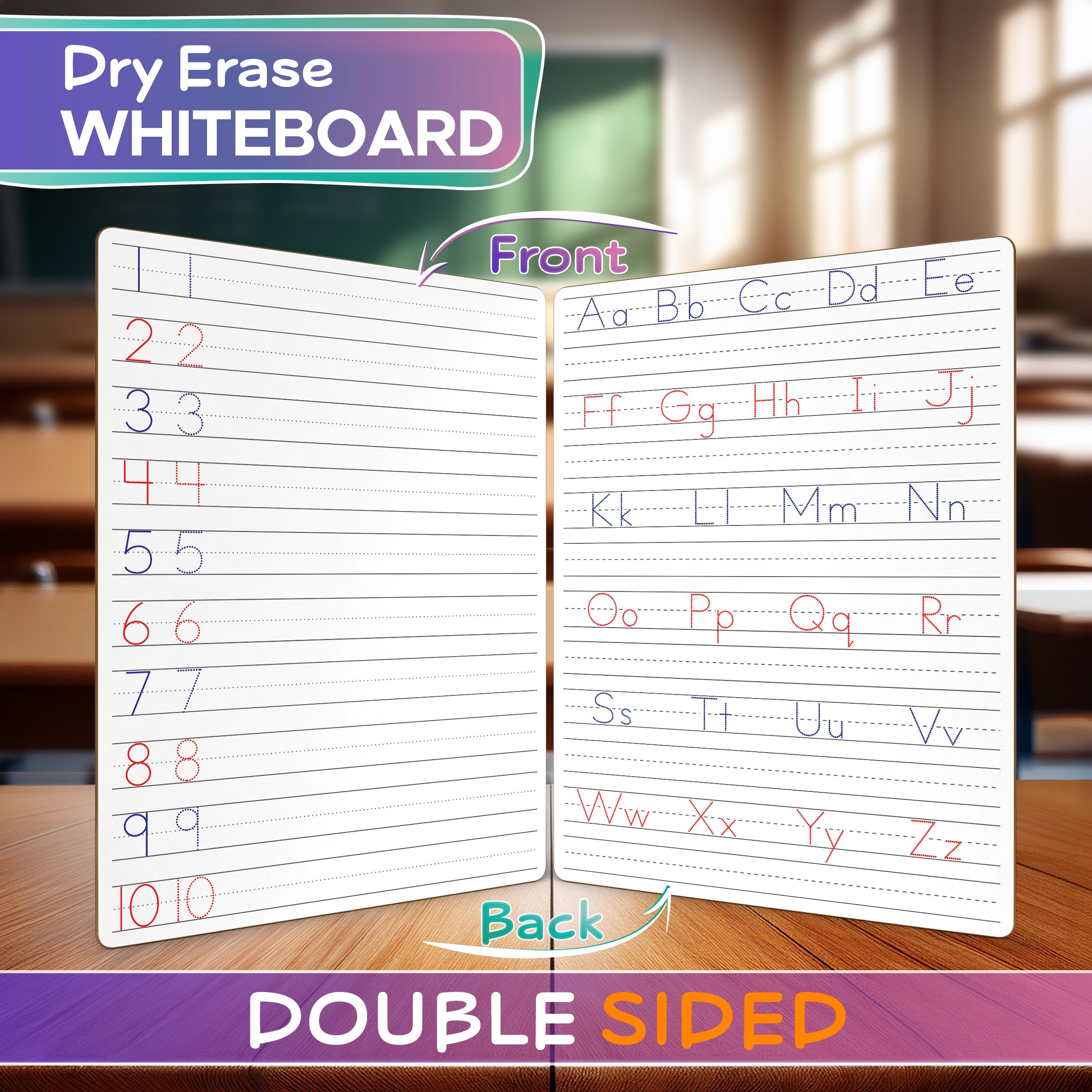 Scribbledo dry erase board numbers side supports quick number tracing and assessment