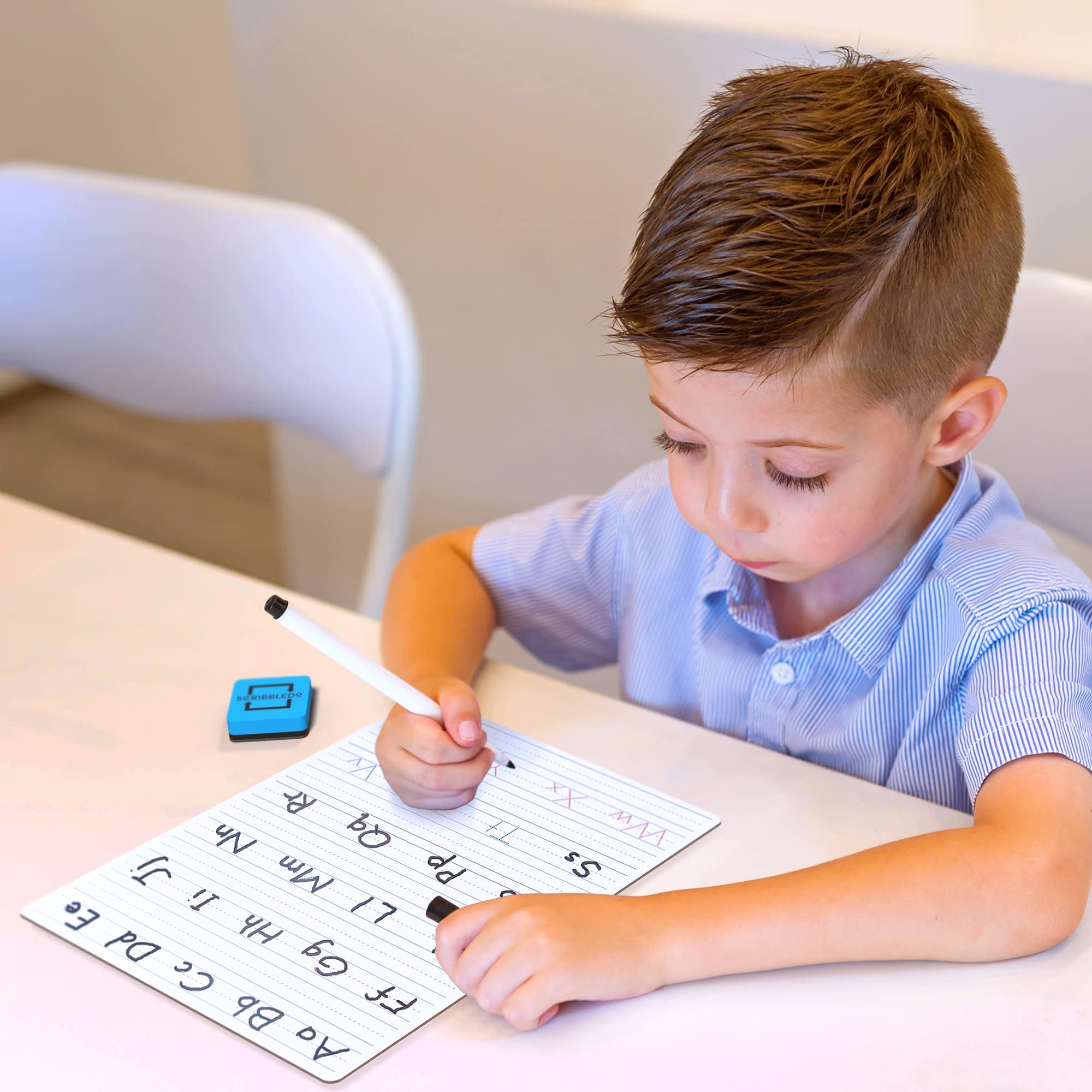 Scribbledo board with safe rounded edges for kid-friendly use