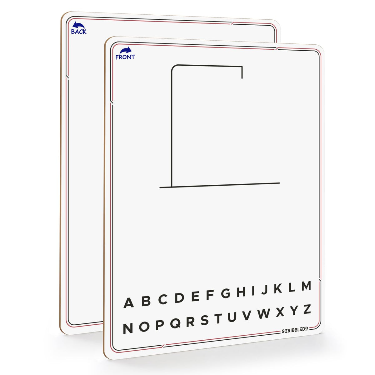 Scribbledo Hangman board 9x12 dry erase surface ideal for travel learning.