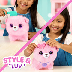 SCRUFFALUVS deluxe 8.7-inch pet carrier enables portable pretend adoptions.