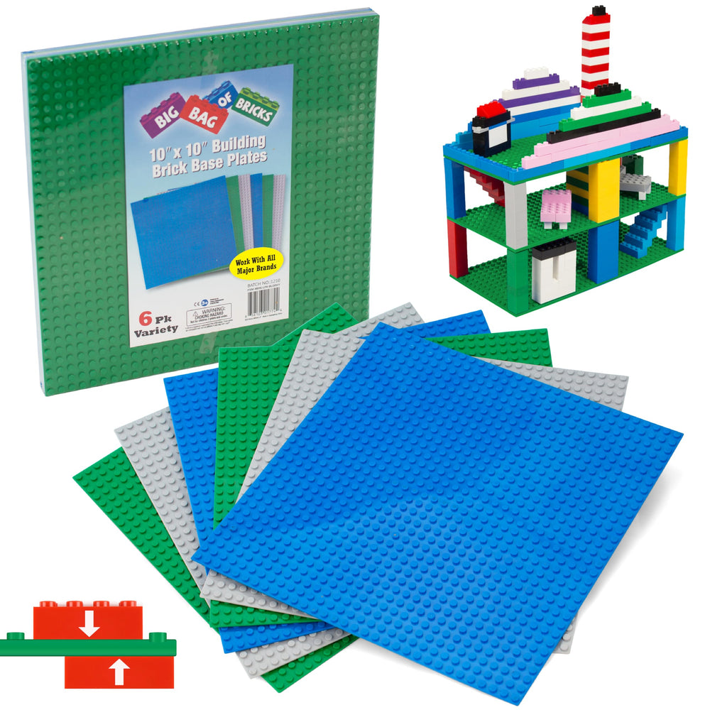 SCS Direct Classic Baseplates 10x10 green, blue, white for versatile base setups
