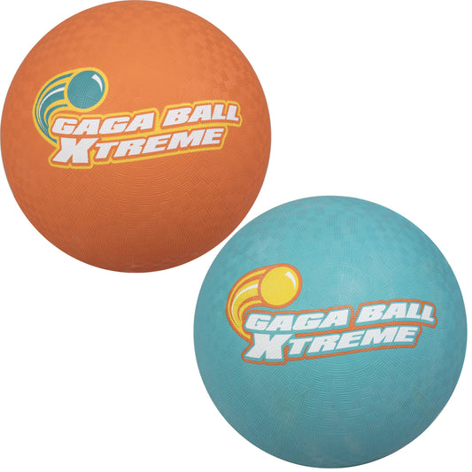 SCS Direct Gaga Ball blue 8.5-inch ball for outdoor play.