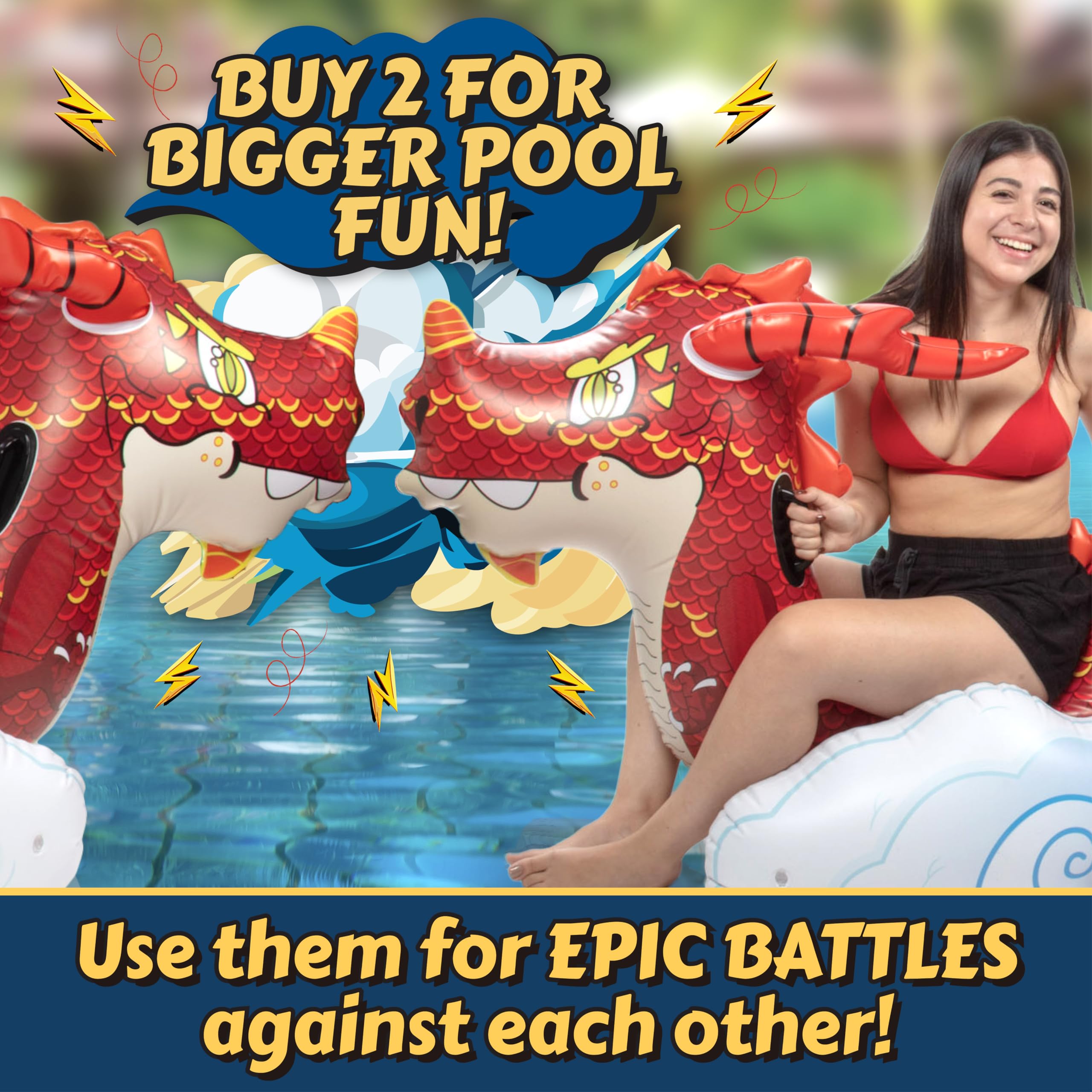 SCS Direct Giant Dragon float made from heavy-duty PVC.