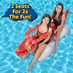 SCS Direct Dragon pool float sturdy handles for safe balancing.