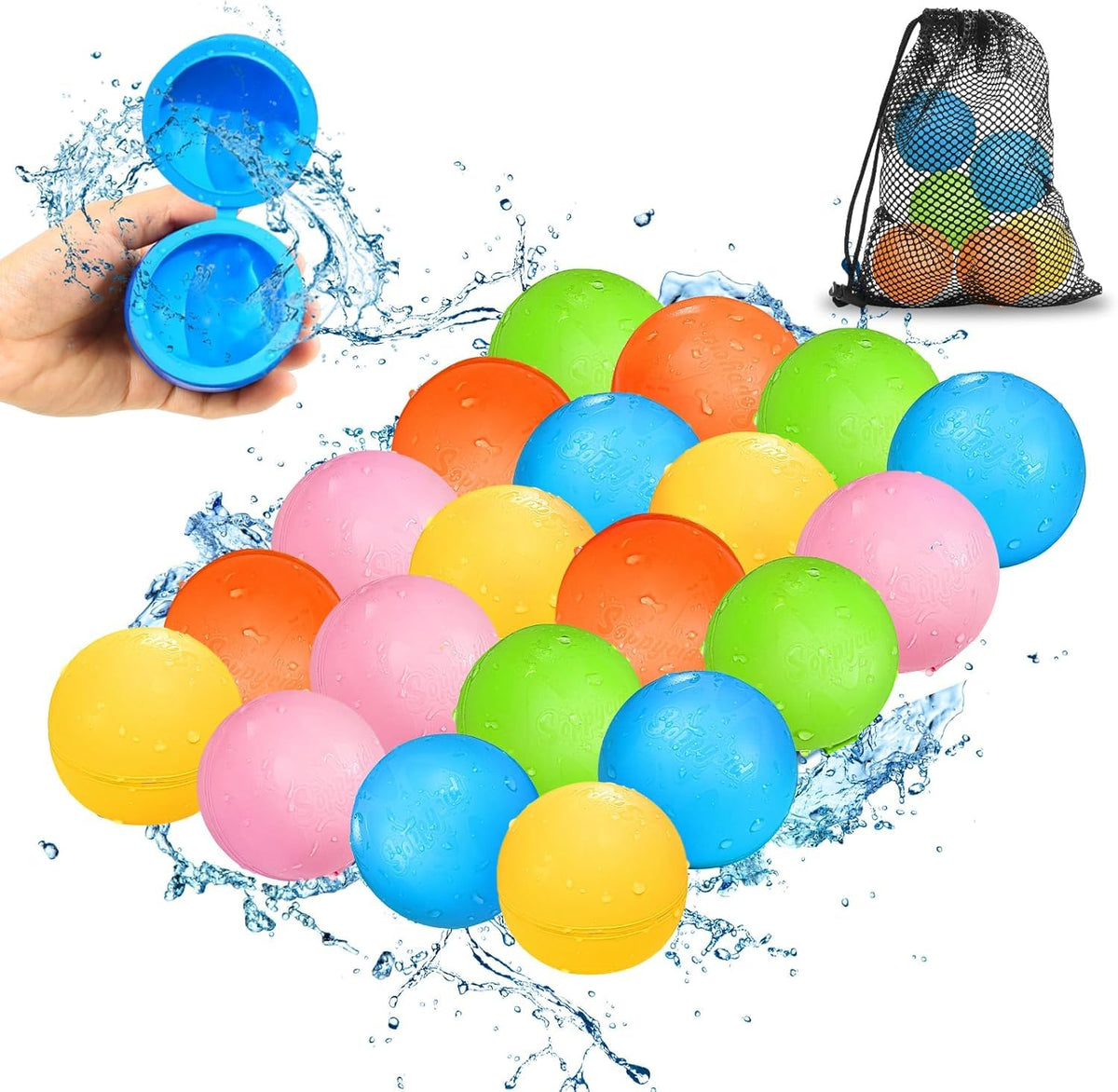 SCUATANBE reusable water balloons offer quick-fill action for effortless summer play.