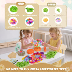 Scvcid flower arrangement base lets kids assemble bouquets easily.