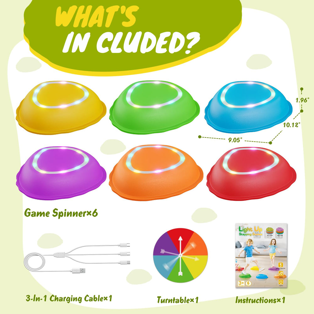 Scvcid rechargeable stone color blocks spark imagination and color recognition