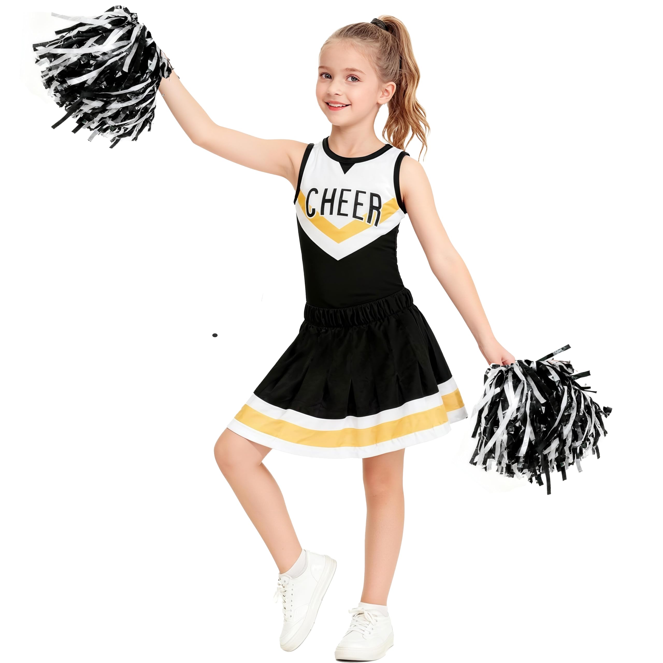 SCYPRUTH toddler cheer uniform skirt provides flexible fit for easy movement.