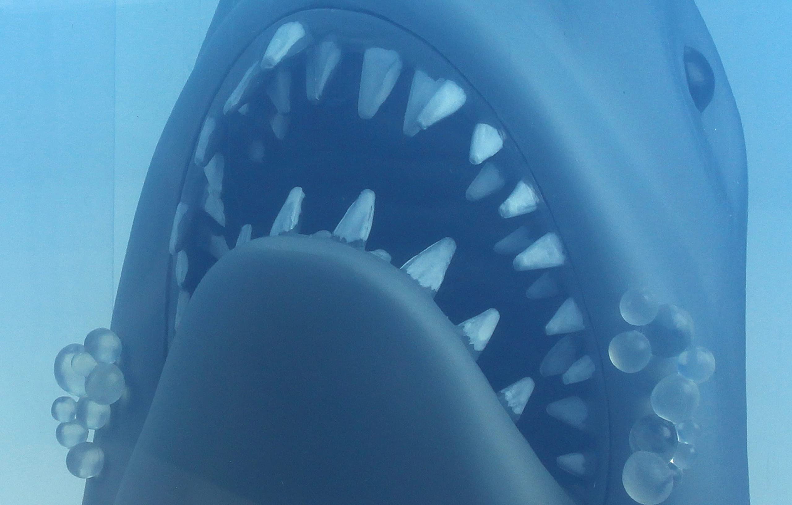 SD TOYS Jaws 3D poster statue blue print finish close-up