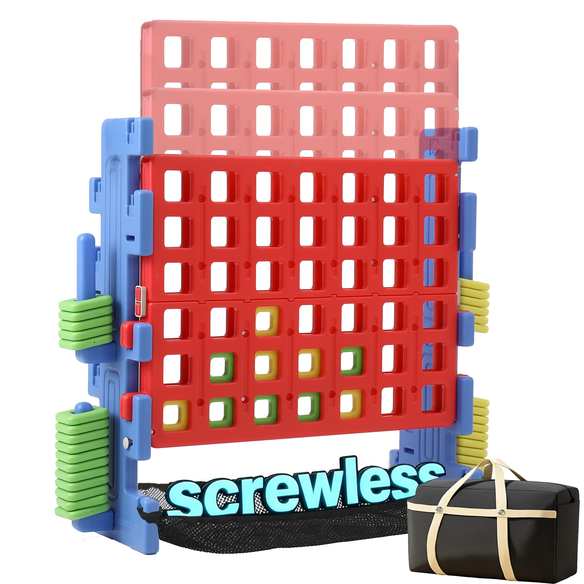 SDADI screwless giant 4-in-a-row assembly demonstrates tool-free setup for quick family play